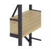 Стеллаж Nex Loft 1100x600x240 мм, 4 полки, ЛДСП, Антрацит / Дуб Артизан Стеллаж Nex Loft 1100x600x240 мм, 4 полки, ЛДСП, Антрацит / Дуб Артизан
