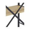 Стеллаж Nex Loft 1100x600x240 мм, 4 полки, ЛДСП, Антрацит / Дуб Артизан Стеллаж Nex Loft 1100x600x240 мм, 4 полки, ЛДСП, Антрацит / Дуб Артизан