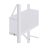 Raft metalic Nex Loft 1700x800x350 mm, 5 rafturi, PAL, White/ White snow