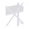 Raft metalic Nex Loft 1700x800x350 mm, 5 rafturi, PAL, White/ White snow