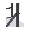Raft metalic Nex Loft 1700x800x350 mm, 5 rafturi, PAL, Anthracite/ White snow