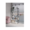 Raft metalic Nex Loft 1800x600x240 mm, 6 rafturi, PAL, Anthracite/ White snow