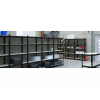 Raft metalic de depozitare Nex Budget 1800x600x400 mm, 5 rafturi MDF, antracit