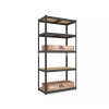 Raft metalic de depozitare Nex Budget 1800x600x400 mm, 5 rafturi MDF, antracit