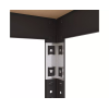 Raft metalic de depozitare Nex Budget 1800x600x400 mm, 5 rafturi MDF, antracit