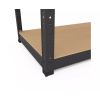 Raft metalic de depozitare Nex Budget 1800x600x400 mm, 5 rafturi MDF, antracit