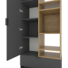 Шкаф с распашными дверями Nex Home A001R, 800x420x2300 мм, ЛДСП Антрацит/Дуб Артизан