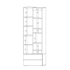 Шкаф с распашными дверями Nex Home A001R, 800x420x2300 мм, ЛДСП Антрацит/Дуб Артизан