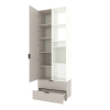 Шкаф с распашными дверями Nex Home A001R, 800x420x2300 мм, Cashmere-White Snow