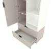 Шкаф с распашными дверями Nex Home A001R, 800x420x2300 мм, Cashmere-White Snow
