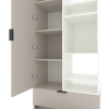 Шкаф с распашными дверями Nex Home A001R, 800x420x2300 мм, Cashmere-White Snow