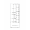 Шкаф с распашными дверями Nex Home A001L, 800x420x2300 мм, White Snow/Cashmere