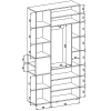 Шкаф с распашными дверями Nex Home A015L, 1200x420x2300 мм, White Snow/Cashmere