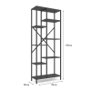 Стеллаж Nex Loft Cascade 1780x700x300 мм, 7 полок, ЛДСП, Антрацит / Антрацит Стеллаж Nex Loft Cascade 1780x700x300 мм, 7 полок, ЛДСП, Антрацит / Антрацит