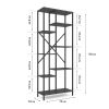 Стеллаж Nex Loft Cascade 1780x700x300 мм, 7 полок, ЛДСП, Антрацит / Антрацит Стеллаж Nex Loft Cascade 1780x700x300 мм, 7 полок, ЛДСП, Антрацит / Антрацит