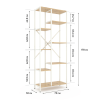 Стеллаж Nex Loft Cascade 1780x700x300 мм, 7 полок, ЛДСП, Белый / Дуб Артизан Стеллаж Nex Loft Cascade 1780x700x300 мм, 7 полок, ЛДСП, Белый / Дуб Артизан