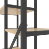 Стеллаж Nex Loft Cascade 1090x700x300 мм, 5 полок, ЛДСП, Антрацит / Дуб Артизан Стеллаж Nex Loft Cascade 1090x700x300 мм, 5 полок, ЛДСП, Антрацит / Дуб Артизан