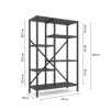 Стеллаж Nex Loft Cascade 1090x700x300 мм, 5 полок, ЛДСП, Антрацит / Антрацит Стеллаж Nex Loft Cascade 1090x700x300 мм, 5 полок, ЛДСП, Антрацит / Антрацит