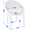 Scaun terasa Jumi ALBERO din plastic, Negru Scaun terasa Jumi ALBERO din plastic, Negru