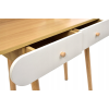 Masa de toaleta Scandi cu oglinda rotundă (40 cm), 120×80×40 cm, Oak Artisan/Alb CM-891937