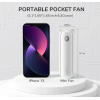Ventilator portabil de mina JISULIFE F8 Plus, autonomie 11-46h, baterie 4500mAh, 3 viteze, Roz Ventilator portabil de mina JISULIFE F8 Plus, autonomie 11-46h, baterie 4500mAh, 3 viteze, Roz