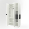 Dulap cu usi batante Nex Home A015R, 1200x420x2300 mm, White Snow-Anthracite