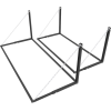 Raft pentru roti din metal vopsit Nex Home 500x1300x550 mm, antracit