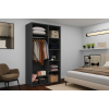 Dulap cu usi glisante Nex Home, PAL, Antracit 200x60x220 cm Dulap cu usi glisante Nex Home, PAL, Antracit 200x60x220 cm
