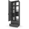 Dulap cu usi batante Nex Home A001R, 800x420x2300 mm, PAL Anthracit