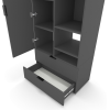 Dulap cu usi batante Nex Home A001R, 800x420x2300 mm, PAL Anthracit
