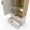 Шкаф с распашными дверцами Nex Home A001R, 800x420x2300 мм, Cashmere-Oak Artisan