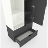 Шкаф с распашными дверями Nex Home A001L, 800x420x2300 мм, White Snow/Anthracite Шкаф с распашными дверями Nex Home A001L, 800x420x2300 мм, White Snow/Anthracite