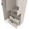 Dulap cu usi batante Nex Home A002R, 1000x420x2300 mm, Cashmere Dulap cu usi batante Nex Home A002R, 1000x420x2300 mm, Cashmere