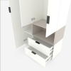 Dulap cu usi batante Nex Home A002R, 1000x420x2300 mm, White Snow/Cashmere Dulap cu usi batante Nex Home A002R, 1000x420x2300 mm, White Snow/Cashmere