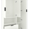 Шкаф с распашными дверями Nex Home A002L, 1000x420x2300 мм, White Snow