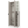 Dulap cu usi batante Nex Home A003R, 900x420x2300 mm, Cashmere/White Snow