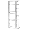 Шкаф с распашными дверцами Nex Home A003R, 900x420x2300 мм, White Snow/Cashmere