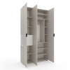 Dulap cu usi batante Nex Home A015L, 1200x420x2300 mm, Cashmere/White Snow
