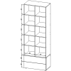 Dulap pentru documente Nex Home A033, 800x420x2300 mm, PAL, Cashmere