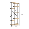Raft metalic Nex Loft Cascade 1780x700x300 mm, 7 rafturi, PAL, Anthracite/ Oak Artisan Raft metalic Nex Loft Cascade 1780x700x300 mm, 7 rafturi, PAL, Anthracite/ Oak Artisan