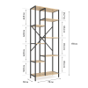 Raft metalic Nex Loft Cascade 1780x700x300 mm, 7 rafturi, PAL, Anthracite/ Oak Artisan Raft metalic Nex Loft Cascade 1780x700x300 mm, 7 rafturi, PAL, Anthracite/ Oak Artisan
