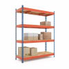 Raft metalic de depozitare Nex Titan 1800x1600x500 mm, 4 rafturi PAL, Blue/Orange Raft metalic de depozitare Nex Titan 1800x1600x500 mm, 4 rafturi PAL, Blue/Orange