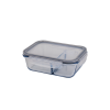 Vas dreptunghiular compartimentat pentru depozitare 19,8 cm x 14,8 cm (1040 cc) cu capac din plastic, Borart
