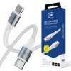 Cablu Type-C - Type-C, 20V/3.0A/60W/PD3.0/QC3.0, 1.0m, 3mk N-SERIES Alb Cablu Type-C - Type-C, 20V/3.0A/60W/PD3.0/QC3.0, 1.0m, 3mk N-SERIES Alb