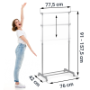 Suport umerase pentru haine Massido MS-860 157 x 77 cm, Negru-argintiu, 686000 Suport umerase pentru haine Massido MS-860 157 x 77 cm, Negru-argintiu, 686000