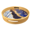 Tava rotunda cu minere din bambus cu print, 38 x 38cm, Eurogold Tava rotunda cu minere din bambus cu print, 38 x 38cm, Eurogold