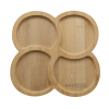 Platou petale din bambus cu 4 compartimente, 22 x 22cm, Eurogold