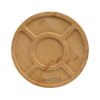Круглый ассорти поднос из бамбука с 5 отделениями, 25 x 25см, Eurogold