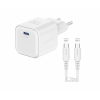 Сетевое зарядное устройство SWISSTEN GaN 1x USB-C 20W PD White + Data кабель USB-C/USB-C 1,2M White Сетевое зарядное устройство SWISSTEN GaN 1x USB-C 20W PD White + Data кабель USB-C/USB-C 1,2M White