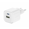 Универсальное домашнее зарядное устройство SWISSTEN GaN 1x USB-C 35W PD + 1x USB-A 27W QC Белое Универсальное домашнее зарядное устройство SWISSTEN GaN 1x USB-C 35W PD + 1x USB-A 27W QC Белое